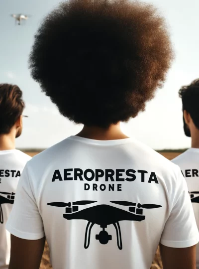 DALL·E 2024-04-13 06.01.52 - An image of three drone operators from behind, with the person in the middle having an Afro hairstyle, and the two others with different hairstyles. T